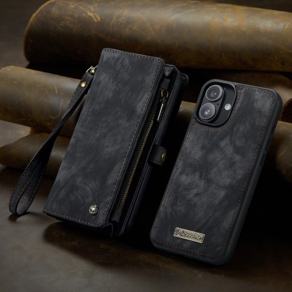 CaseMe iPhone 16 Fodral 008 Series Löstagbart Skal Svart