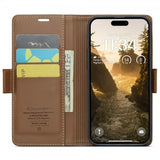 CaseMe iPhone 16 Fodral 023 Series Brun