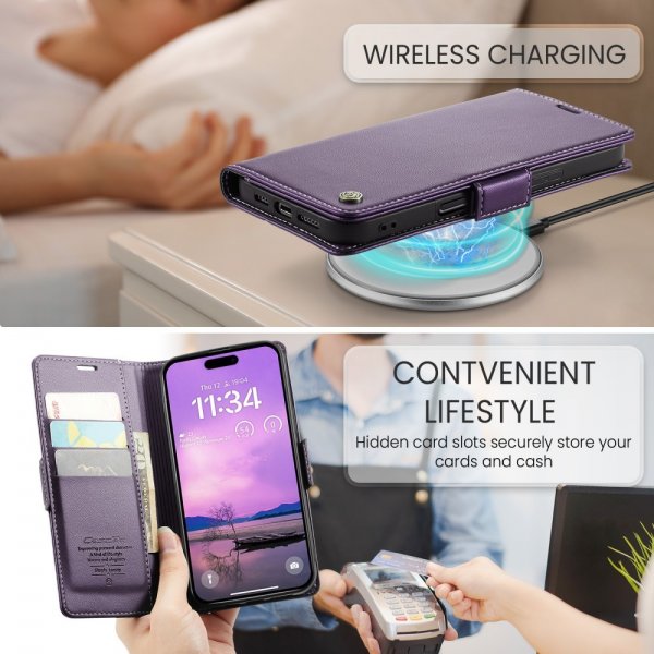CaseMe iPhone 16 Fodral 023 Series Lila