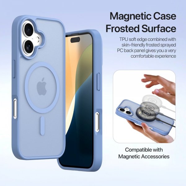 Dux Ducis iPhone 16 Fodral 2-i-1 Lawa Series MagSafe Blå