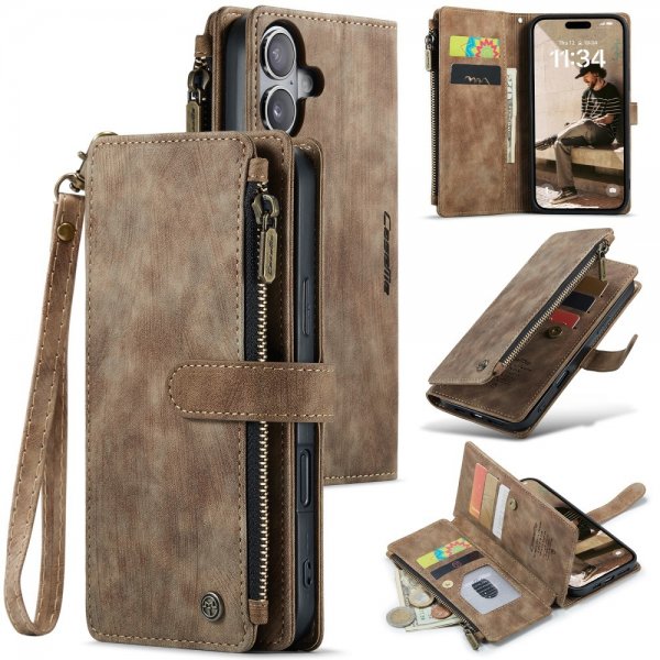CaseMe iPhone 16 Fodral C30 Series Brun