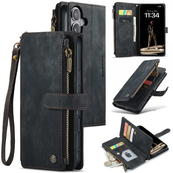 CaseMe iPhone 16 Fodral C30 Series Svart