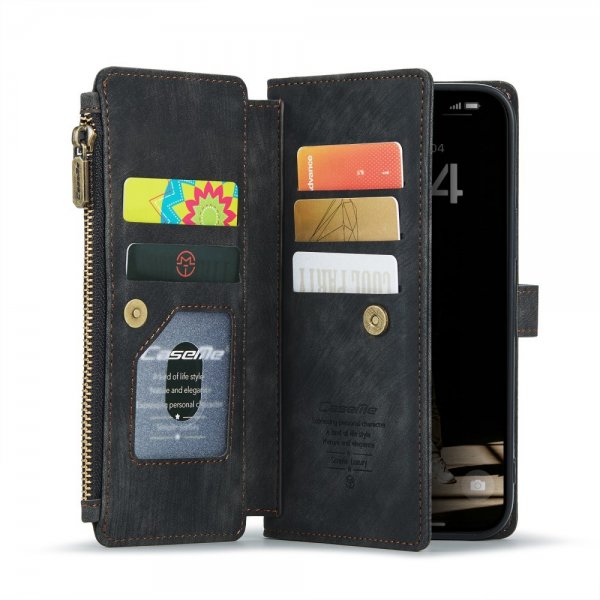 CaseMe iPhone 16 Fodral C30 Series Svart