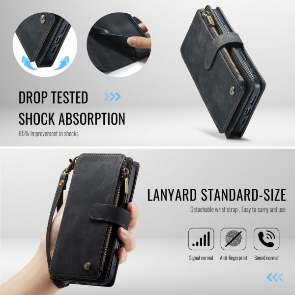 CaseMe iPhone 16 Fodral C30 Series Svart