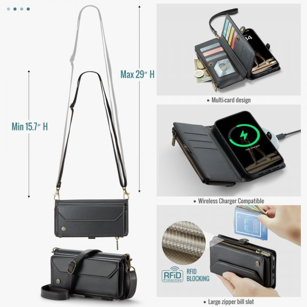 CaseMe iPhone 16 Fodral C36 Series Svart