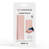 Vivanco iPhone 16 Fodral Classic Wallet Roseguld