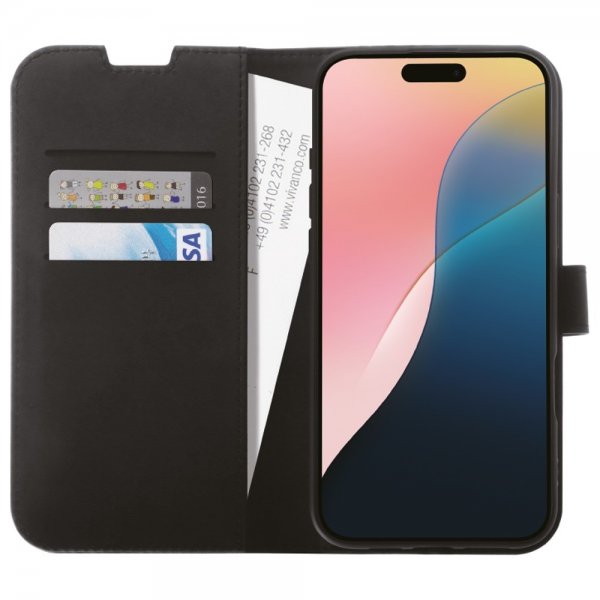 Vivanco iPhone 16 Fodral Classic Wallet Svart