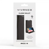 Vivanco iPhone 16 Fodral Classic Wallet Svart