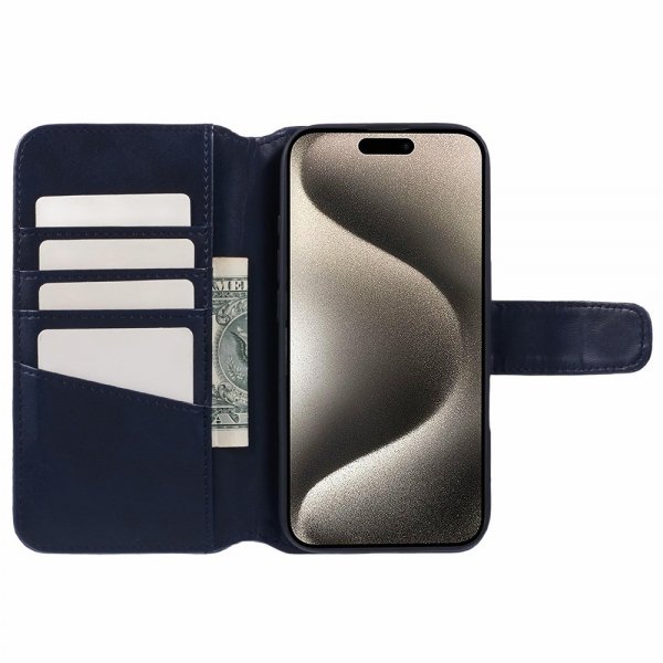 Nordic Covers iPhone 16 Fodral Essential Leather Heron Blue