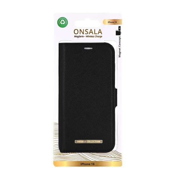 Onsala iPhone 16 Fodral MagSeries Löstagbart Skal Svart