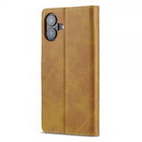 Lc.Imeeke iPhone 16 Fodral med Kortfack Stativfunktion Ljusbrun