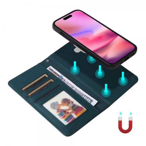 Betopnice iPhone 16 Fodral med Löstagbart Skal 005 Blå