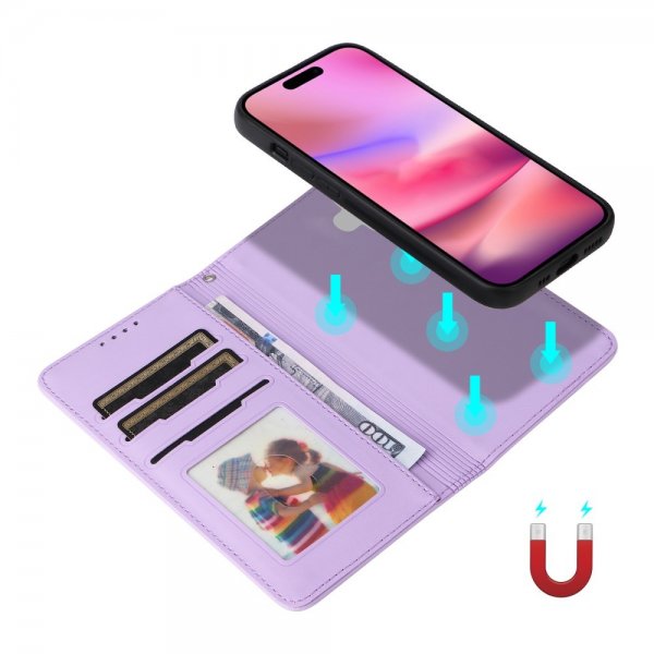 Betopnice iPhone 16 Fodral med Löstagbart Skal 005 Lila