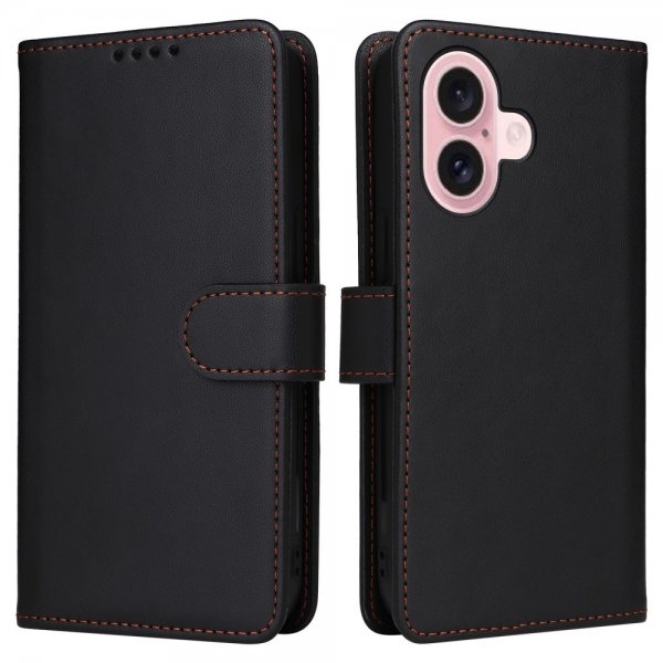 Betopnice iPhone 16 Fodral med Löstagbart Skal 005 Svart