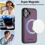 Lc.Imeeke iPhone 16 Fodral med Löstagbart Skal L2 Series MagSafe Lila