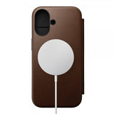 Nomad iPhone 16 Fodral Modern Leather Folio Brun