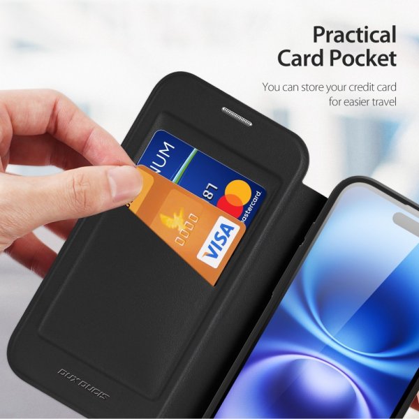 Dux Ducis iPhone 16 Fodral Skin X Pro Series Kickstand MagSafe Svart