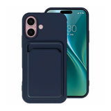 iPhone 16 Skal Korthållare Blå