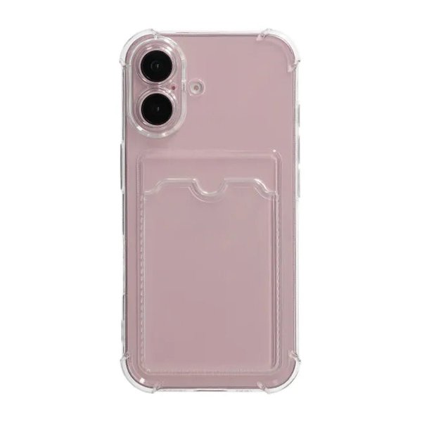 iPhone 16 Skal Korthållare Stöttåligt Transparent