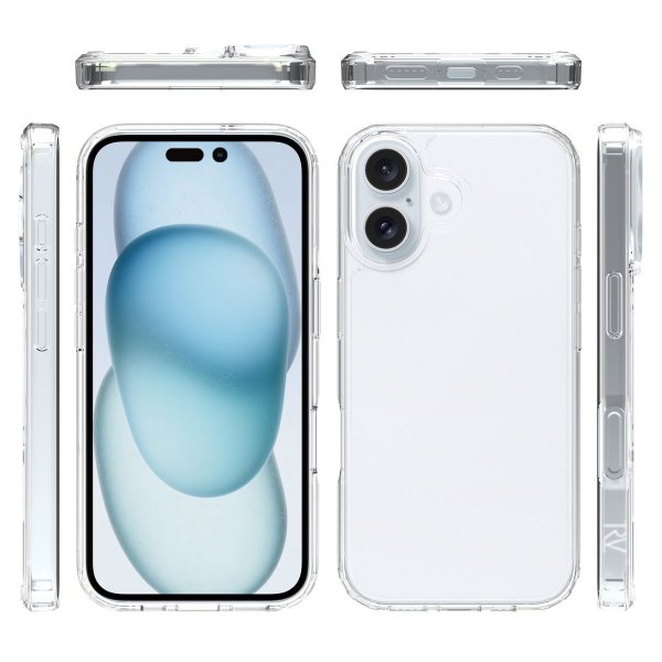 Rvelon iPhone 16 Skal Stöttålig Transparent