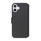 Rvelon iPhone 16 Fodral Äkta läder Kortfack Svart