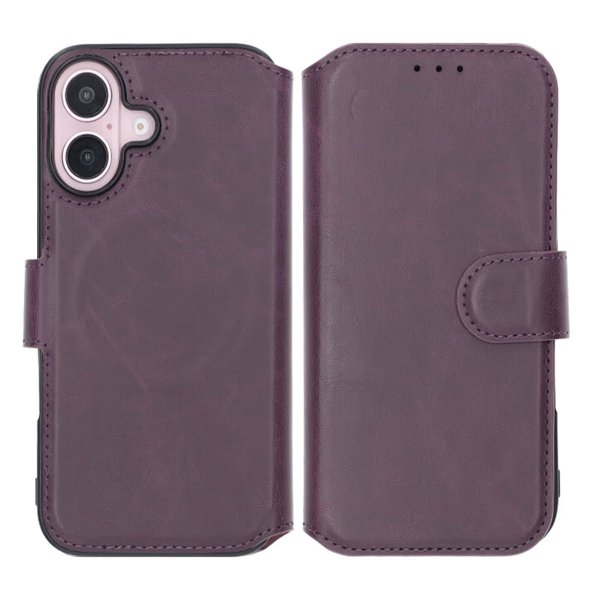 Rvelon iPhone 16 Fodral 4 Kortfack MagSafe Lila