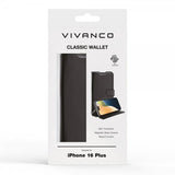 Vivanco iPhone 16 Plus Fodral Classic Wallet Svart