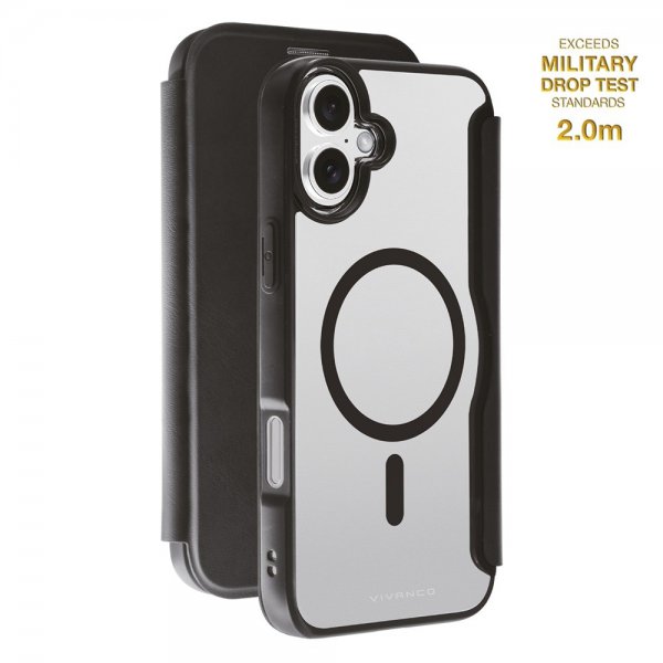 Vivanco iPhone 16 Plus Fodral Mag Wallet Svart