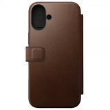 Nomad iPhone 16 Plus Fodral Modern Leather Folio Brun