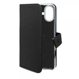Celly iPhone 16 Plus Fodral Wally Wallet Case Svart
