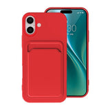 iPhone 16 Plus Skal Korthållare Röd