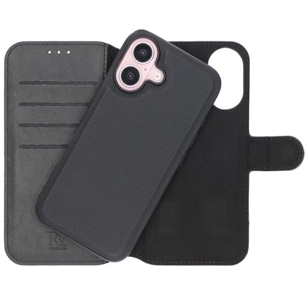 Rvelon iPhone 16 Plus Fodral Magnetiskt Avtagbart Skal Svart