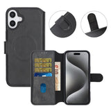 Rvelon iPhone 16 Plus Fodral 4 Kortfack MagSafe Svart