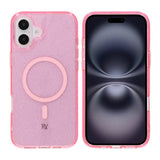 Rvelon iPhone 16 Plus Skal Glitter MagSafe Rosa