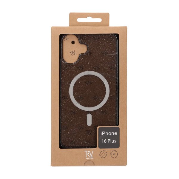 Rvelon iPhone 16 Plus Skal Glitter MagSafe Svart