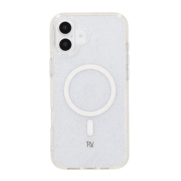 Rvelon iPhone 16 Plus Skal Glitter MagSafe Vit