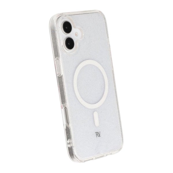 Rvelon iPhone 16 Plus Skal Glitter MagSafe Vit