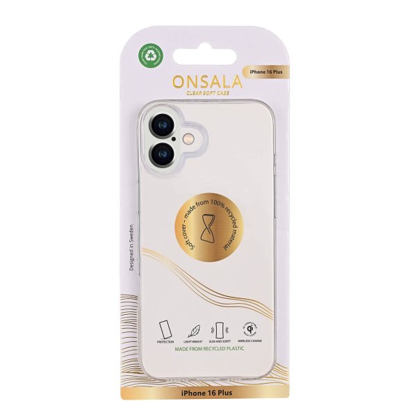 Onsala iPhone 16 Plus Skal Återvunnen TPU Transparent