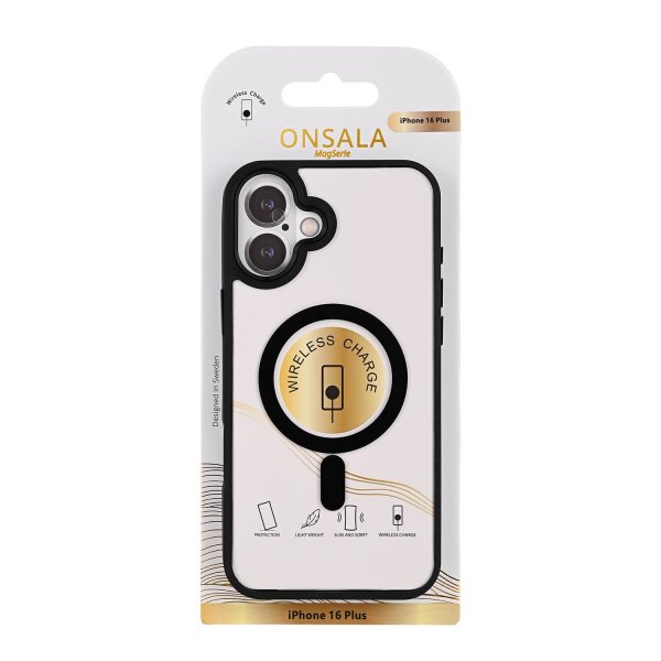 Onsala iPhone 16 Plus Skal Bumper MagSeries Transparent Svart