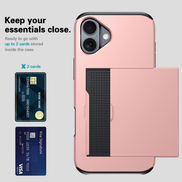 iPhone 16 Plus Skal Card Slide Svart