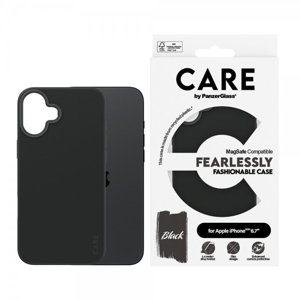 CARE by PanzerGlass iPhone 16 Plus Skal Fashionable MagSafe Svart