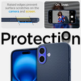 Spigen iPhone 16 Plus Skal Liquid Air Navy Blue
