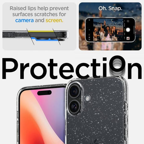 Spigen iPhone 16 Plus Skal Liquid Crystal Glitter Crystal Quartz