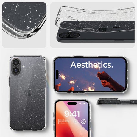 Spigen iPhone 16 Plus Skal Liquid Crystal Glitter Crystal Quartz