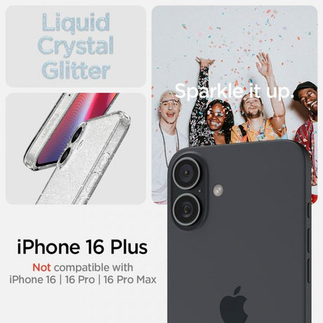 Spigen iPhone 16 Plus Skal Liquid Crystal Glitter Crystal Quartz