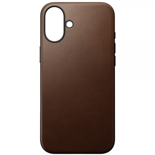 Nomad iPhone 16 Plus Skal Modern Leather Case Brun