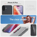 Spigen iPhone 16 Plus Skal Ultra Hybrid Crystal Clear