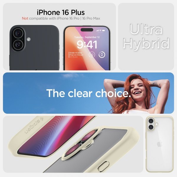 Spigen iPhone 16 Plus Skal Ultra Hybrid Mute Beige
