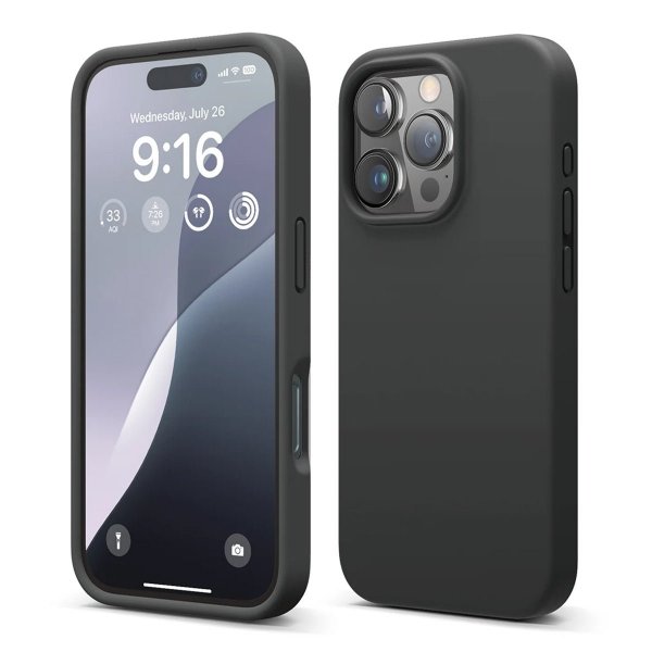 Rvelon iPhone 16 Pro Skal Silikon Svart