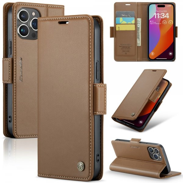 CaseMe iPhone 16 Pro Fodral 023 Series Brun